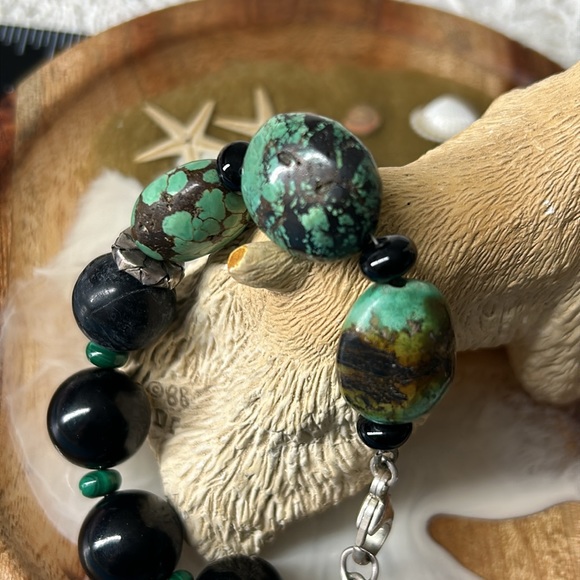 🖤Vtg Turquoise Sterling Silver bracelet - Picture 5 of 14
